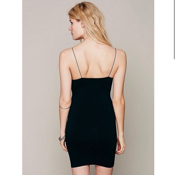 NWOT Free People Intimately Seamless Bodycon Slip Dress Black Sz M/L - Picture 3 of 9